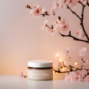 fondant parfumé Notes de Sakura en cire végétale naturelle